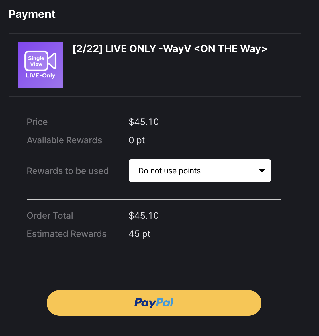 Beyond LIVE PayPal 付款