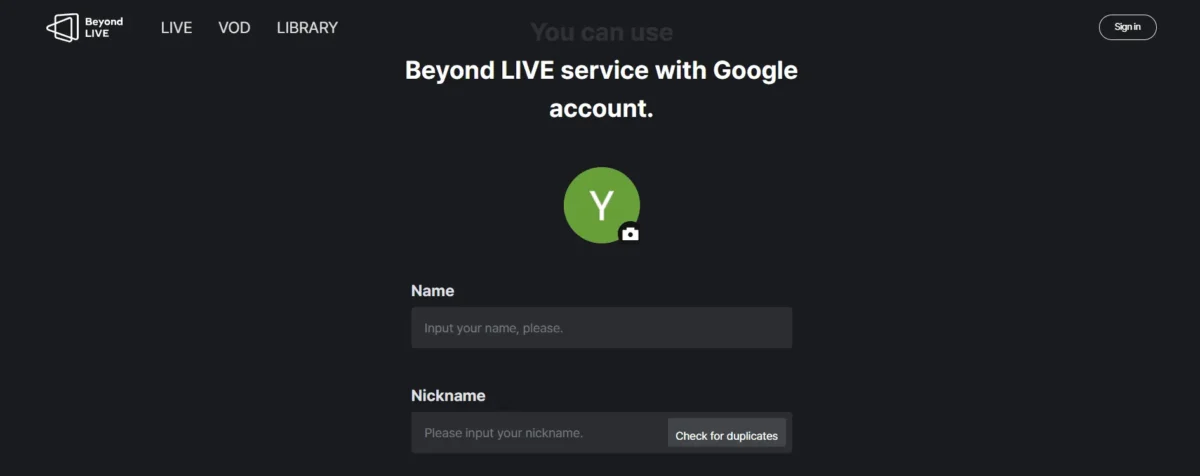 Beyond LIVE 輸入姓名