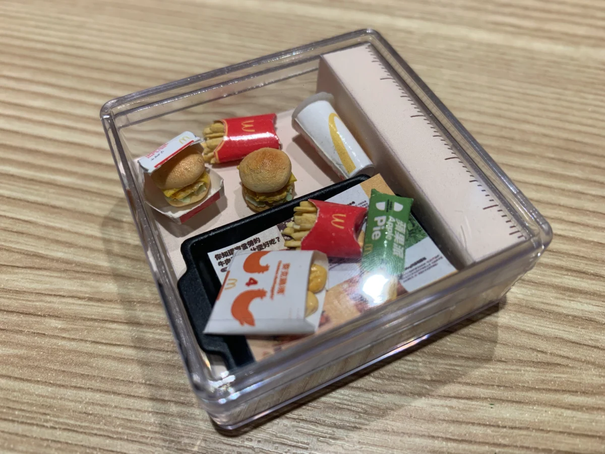 塞牙縫都不夠麥當勞套餐袖珍黏土作品